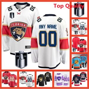 Anpassade Carolina''Panthers''2023 Stanley Cup Final Aleksander Barkov Hockey Jerseys Aaron Ekblad Matthew Tkachuk Sergei Jaromir Jagr Home Sti Sti