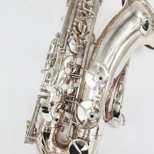 Silver 802 Professionell tenorsaxofon B platt en-till-en strukturell instrument handskant mönster sax tenor hög kvalitet 00