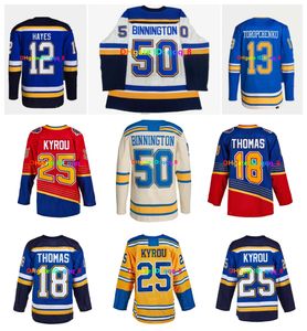 Kevin Hayes Robert Thomas Kyrou St. Blues Hokey Jersey Ters Retro Binnington Alexey Toropchenko Brayden Schenn Wayne Gretzky Colton Parayko Pavel Buchnevich