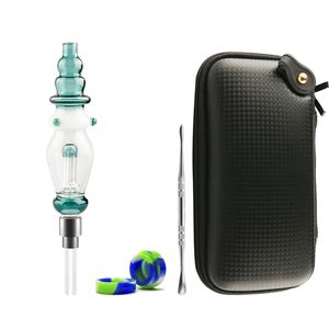 NC040 Portable Nectar Collector Kit US Colored glass filter Pipe Bubbler with 510 Thread Titanium Nail or Quartz Tips Dab straw Mini Glass Water Bong