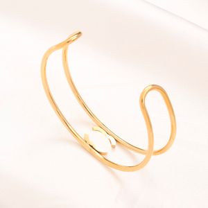 Designer Bangle Bracelets Womens Brand Letter Bracelet Crystal 18k Gold Plated Silver Stainless Steel Jewelry Wristband Cuff Wedding Love Gift