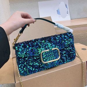 Sequins Designer Bags Chian Crossbody Women Evening Loco Bags Flip Clutch Leather Wallet Large Capacity S Handbag 231015