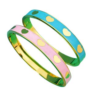 Luxury bracelet designer jewelry women peach heart bangle classic double letter fashion friendship bracelets gold and crystal bracelet men bangles jewelry gifts