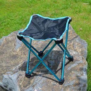 Camp Furniture Outdoor Aluminium Alloy Portable Folding Picnic Camping Stool MIni Storage Fishing Chair Ultralight