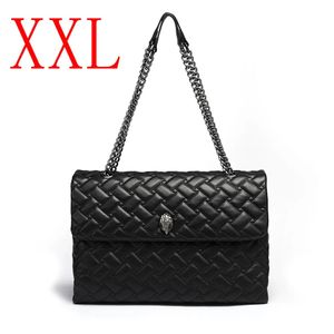 Sacos de noite Kurt G Luxo Mulheres Bolsa Diamante Cadeia Messenger Bag UK London Design Eagle Bird Head Bolsa de Ombro Grande Capacidade 231020