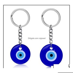 Nyckelringar smycken turkiska onda blå ögonnyckelring bilring amet lycklig charm hängande hängen juvelerande släpp leverans 2021 jjc5w dhmlq