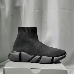 Calzini scarpe firmate da uomo scarpe casual da donna calzini da allenatore di velocità stivali velocità scarpe da corsa scarpe da ginnastica da corsa Maglia da donna che cammina tripla all'aperto Sport in pizzo bianco