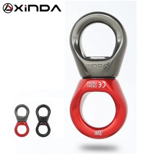 Carabiners XINDA Outdoor Universal Joint High Quality 30kN Aluminum Pulley Swing Swivel For Anchoring Yoga Rock Climbing Universal Ring 231021