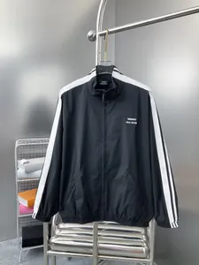 BLCG Lencia Mens Ceketler Rüzgar Çeker Zip Kapşonlu Şerit Dış Giyim Kalitesi Hip Hop Tasarımcısı Moda Bahar ve Sonbahar Parkas Marka Giyim 5238