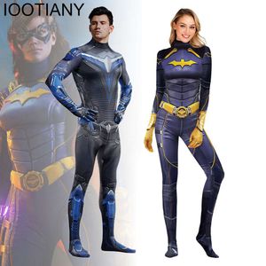 Halloween Karneval Party Zentai Anzug Ritter Held Nightwing Cosplay Robin Kostüm Overall Batgirl Body Outfits