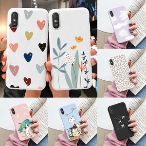 Casos de telefone celular Coração Flower Case para Redmi 9A 9AT Capa Bonito Silicone À Prova de Choque Soft Coque 9 em Shell Cartoon Lovely Matte 231021