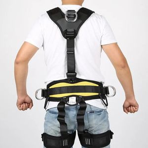 Climbing Harnesses Half Body Safety Belt Adjustable Climbing Belt for Rock Climbing Tree Climbing Fire Rescue Expanding Training Rappelling 231021