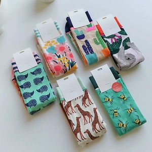 Frauen Socken Mode Bunte Herbst Winter Strumpf frauen Pflanze Igel Baumwolle Persönlichkeit Gerade Trendy