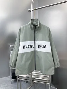 BLCG LENCIA Мужские куртки Ветровка на молнии с капюшоном в полоску Верхняя одежда Качественные дизайнерские пальто в стиле хип-хоп Модные весенние и осенние парки Брендовая одежда 5247