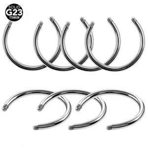 Stud 50pcs/lot 14G/16G G23 Curcular Barbell Horseshoe Ring Bar Replacement Piercing Jewelry Accessories - Post Only No Ball 231020