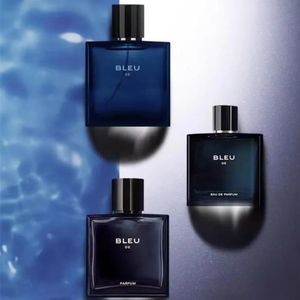 Luxury Brand Designer perfume 100ml Bleu De perfume Natural spray Smell Good Long term Blue Man Cologne spray Express Boat