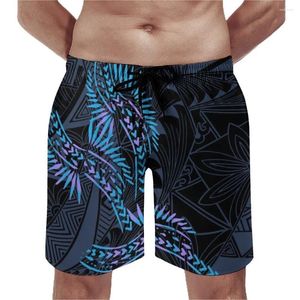 Roupa de banho masculina 2023 estilo moda seaside resort verão shorts praia esporte polinésia tribal étnica impressão