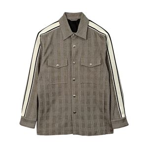 High Street Vintage Checker Muster Warme Jacken Wintermantel für Männer Kleidung Streetwear Windjacke