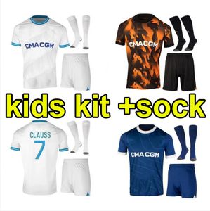 2023 2024 maillot MarseilleS soccer jerseys foot CUISANCE GUENDOUZI ALEXIS PAYET CLAUSS football shirts kids top