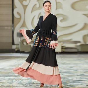 Ubranie etniczne Dubai Open Abaya cekinów warstwa kardigan maxi sukienka Turcja arabska kaftan islamskie kobiety kimono eid imprezowy suknia Ramadan Jilbab