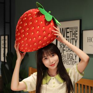 Imitation Strawberry Pillow Cute Plush Toy Girl Fruit Cushion Wholesale
