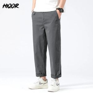 Pantaloni da uomo HIQOR Abbigliamento da uomo Pantaloni larghi dritti casual Autunno Pantaloni cargo slim fit Moda Corea Pantaloni neri Uomo Taglie forti S-4XL 231021