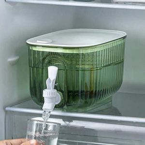 Vattenflaskor 4L användbar dryck dispenser brytbeständig kylskåp dricka tydlig mångsidig rengöring kall vattenkokare