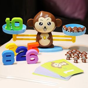 Blocchi Montessori Giocattolo matematico Scimmia Equilibrio Giochi educativi per bambini Numero Giocattoli didattici Materiale didattico 231021