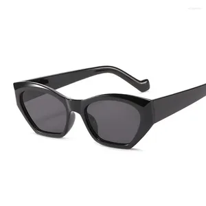 Sonnenbrille Modemarke Designer Cat Eye Frau Bonbonfarben Unregelmäßiger Farbverlauf Sonnenbrille Weiblich Polygon