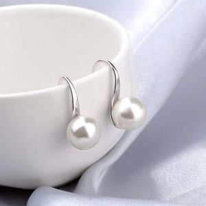 Stud Earrings Ruifan 6/8/10mm Simulated White Pearl Ear Hook Women Fashion Korean Jewelry Earring For Girls Gift YEA196