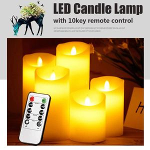 Candles LED Remote Control Flameless Candle Lamp Simulated Flame Candle Light for Christmas Wedding Party Home Decoration 231021