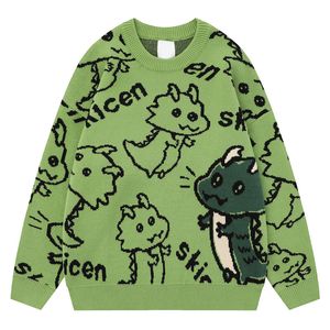 Herrenpullover Herbst Winter Mode Cartoon Druck Strickwaren