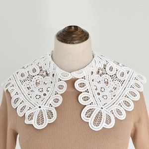 Bow więzi kobiety Odłączane kołnierze panie Lapel Choker Naszyjnik Fałszywe kołnierzyka Bluzka Tops Pół fałszywy FAUX COL