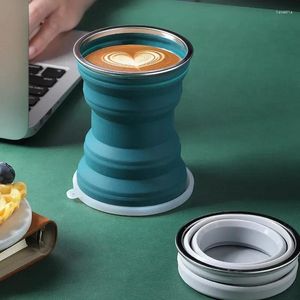 Coffee Pots Silicone Resistant Foldable With Travel Cups Mug Lid For Folding Heat Drinking Outdoor Collapsible Camping Portable Cup Water