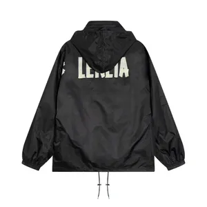 Blcg Lencia Mens Jackets Windbreaker Zip z kapturem paski z kapturem Odzież Obipowa odzież Hip Hop Designer Coats Modna Sprężyna i Autumn Parkas Marka odzieży 5231