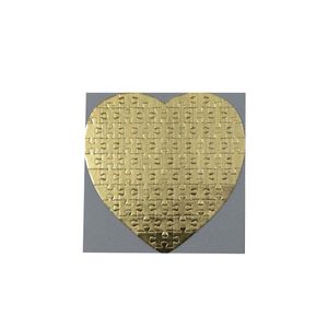 Puzzle a forma di cuore Party Fai da te Oro Argento Puzzle Prodotti di carta Cuori Forma d'amore Stampa a trasferimento Spazi vuoti Materiali di consumo Regali per bambini