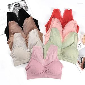 Bustiers & Corsets Underwear Women Thin No Steel Ring Ultra-Light Gather Sports Vest Sleep Bra