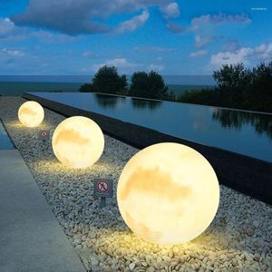 Solar-Gartenkugel-Lichter, Farbwechsel, LED-Kugellampe, wasserdicht, für den Außenbereich, Rasendekoration für Weg, Terrasse