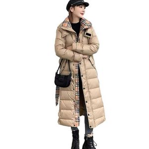 Projektantka Down Woman Winter Jackets Płaszcz Long Parka White Canada Duck Windbreak Women Parkas Kurtka błyszcząca futra kołnierz 2icvm