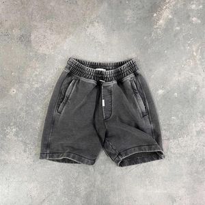 Shorts Masculino Verão Multi-Line Lavado e Usado Pure-Color Terry High Street Cordão