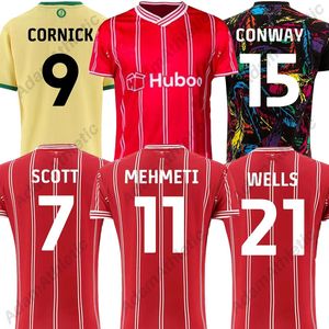 Bristol City futbol formaları 23 24 Conway Weimann Scott Cornick King Vyner Knight Mehmeti Bristol City Futbol Gömlek Erkek Çocuk Kiti Çocuk Jersey 2023 2024