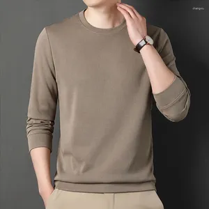 Men's T Shirts High-end T-shirts 2023 Moisture Wicking Odor Protection Crewneck Tshirt Solid Long Sleeve Athletic Tee Men Clothing