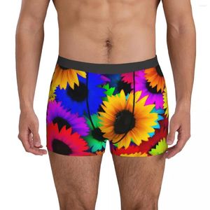 Mutande colorate girasole intimo fiori stampa design boxer pantaloncini qualità mutandine maschili sexy morbido breve regalo di compleanno