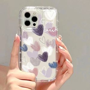 Cell Phone Cases Love Heart Case For iPhone 11 15 Pro 13 14 12 Max XR X XS 7 8 Plus SE 15Pro Cute Shockproof Cover 231021