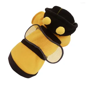 Vestuário para cães Roupas para animais de estimação Macacão de quatro pernas Bee Role-playing amarelo e preto