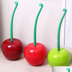 Party Favor Toilet Brush En Houder Nice Cherry Shape For Bathroom Long Handle Home Garden Festive Party Supplies Event Party Supplies Dhfhb