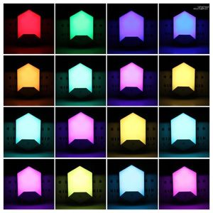Nocne światła praktyczne lampa LED zużycie zużycia niskiego poziomu 16 kolorów bezprzewodowe RGB lekkie dekoracyjne