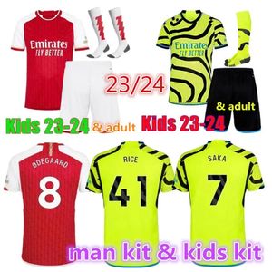 23 24ファンプレーヤーバージョンSALIBA GUNNERS MARTINELLI G. JESUS 2023 2024 ARSEN LOVE UNITES JERSEY SAKA All Football Kids Men Jersey Equipment Soccer Jersey Kits