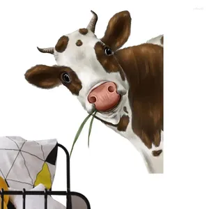 Wallpapers Funny Window Clings Cow Wall Decals Stickers Peeking Sticker Realistic Decor