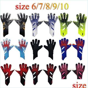 Sporthandskar 4mm målvakt Fingerskydd Professionella män Fotboll Adts Kids Tjockare målfoto Soccer Glove Drop Delivery Outdoor Dh5yl